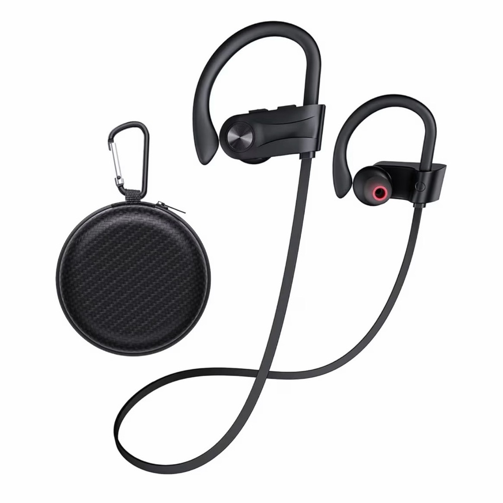 Black Wireless Earbud Headphones with Case